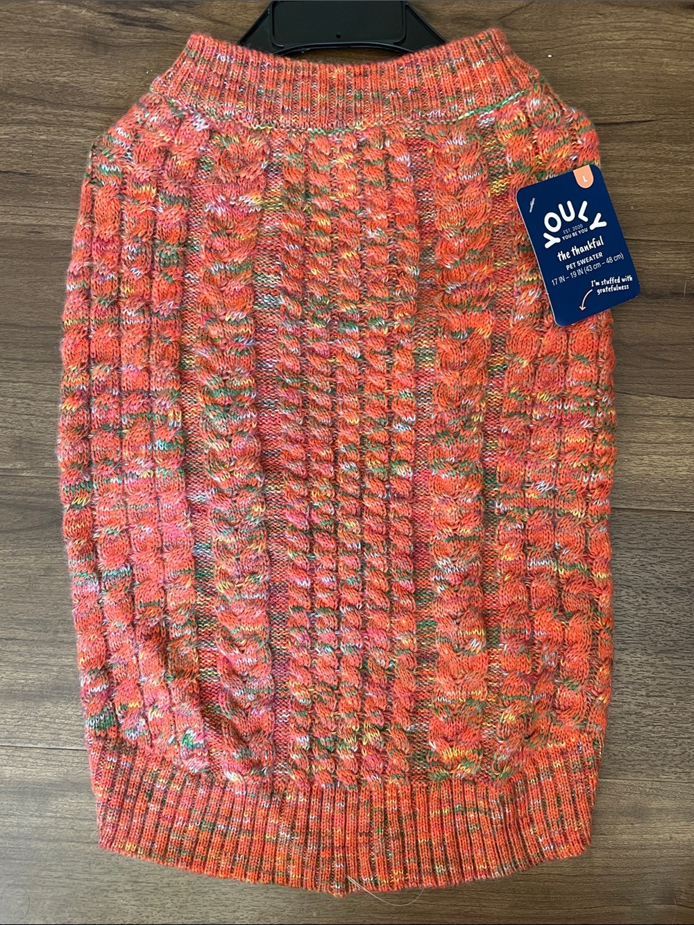 Youly Knit Cable Sweater Skirt in Coral Multi*